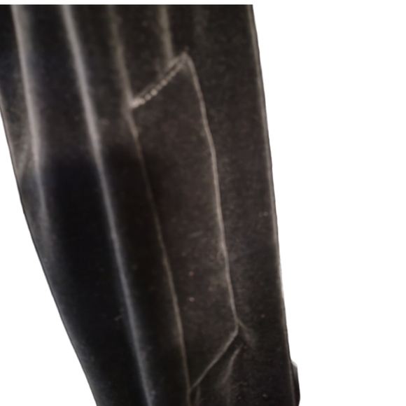 Vtg JS Collection Blk Velvet  F-Lgth Pleated Open Evening/ Opera Coat w/Pckts - Picture 5 of 6